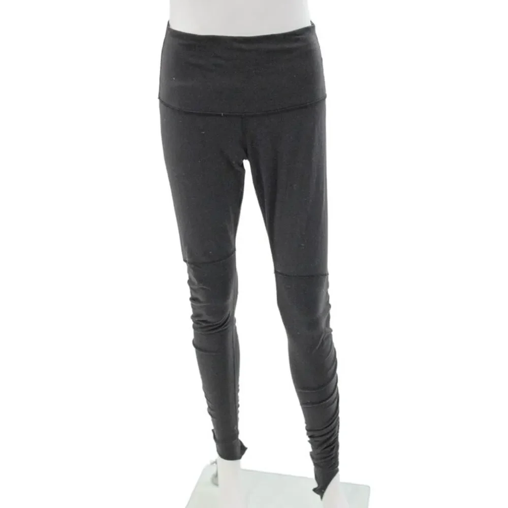 Lululemon Womens Legging Gray Flecked Nylon Size 8